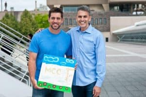 David Gruber and Aaron Rodgers at the Art Museum