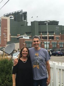 David and Nancy at Lambeau