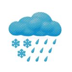 rain and snow cartoon cloud