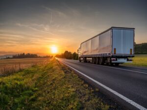 A white truck drives into a sunset while another driver wonders: How long will my truck accident take?